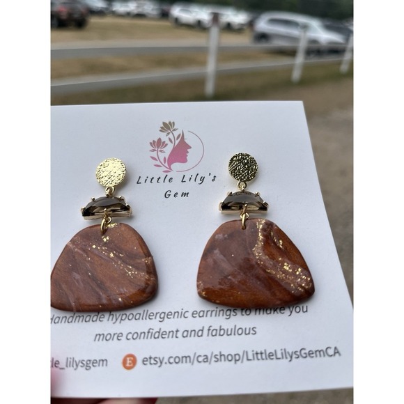 Handmade  Polymer Clay   Earrings - Picture 2 of 12